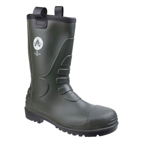 Amblers Safety FS97 PVC Rigger Men's Safety Boots in Green