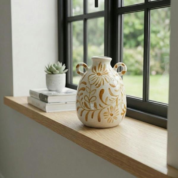 Garden Greatness Golden Bloom Floral Vase