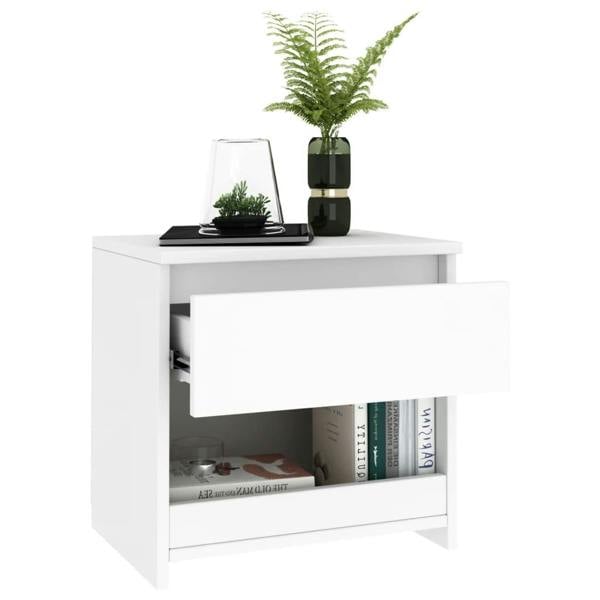 Berkfield Bedside Cabinets 2 pcs White 40x30x39 cm Engineered Wood