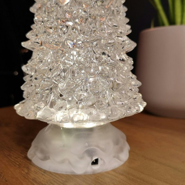 Samuel Alexander 30cm Dual Power LED Water Spinner Christmas Tree With Warm White LEDs