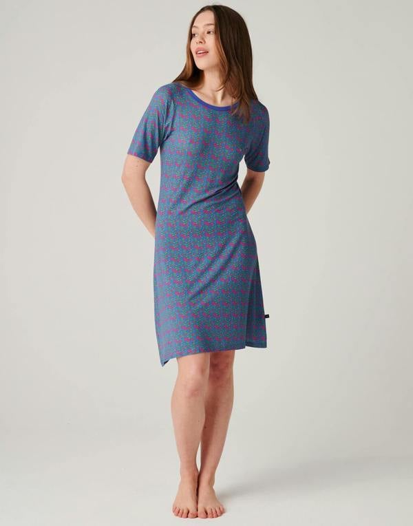 British Boxers Women's Bamboo Short Sleeve Nightdress – Boom Bloom!