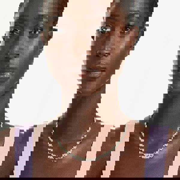 Swarovski Una Angelic Gold Tone Plated White Crystal Necklace 5751560