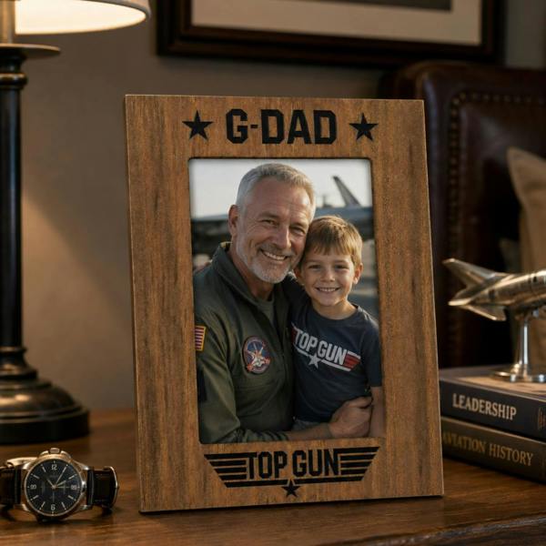 Widdop & Co Top Gun Top G-Dad Photo Frame Brown