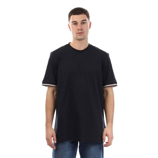 Boss Mens Thompson Signature Striped T-Shirt - Dark Blue