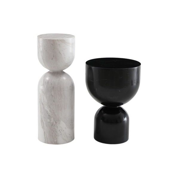 Pepper Lamp Table - Black Marble