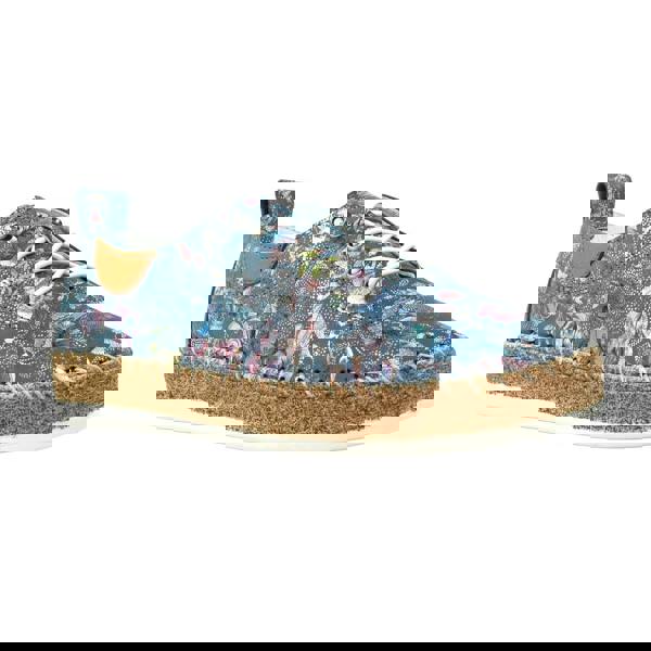 Lunar Womens/Ladies Iva Leather Plimsolls - Blue