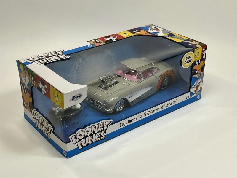 Jada Bugs Bunny Looney Tunes and 1957 Chevrolet Corvette 1:24 Jada 253255041