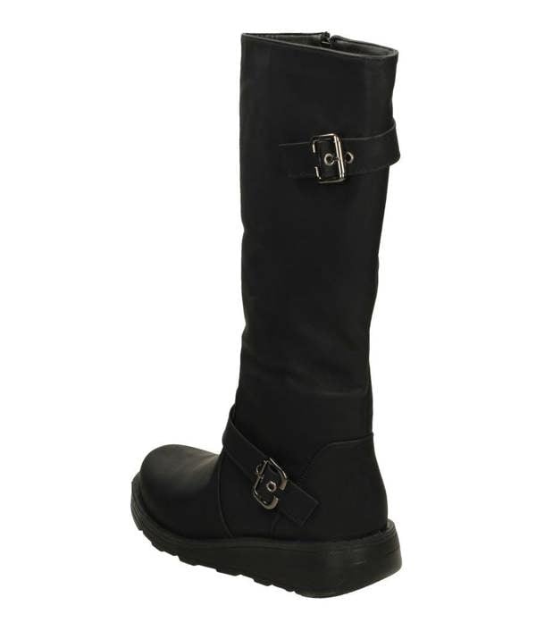 Spot On Ladies Spot On Buckle Detailed Wide Fit Knee High Boots F51202