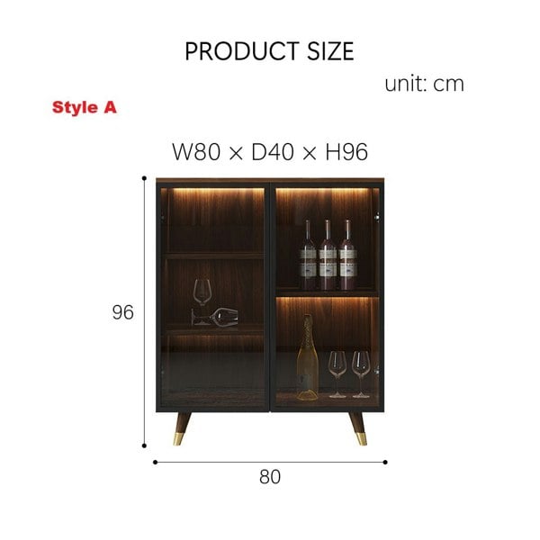 Rit Concept D'Ambrosio Wine Storage With Glass Doors, Cabinet