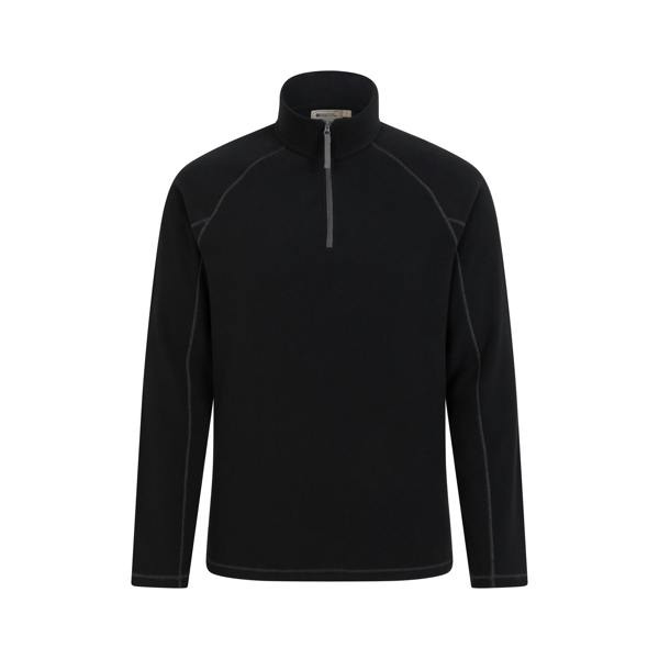 Mountain Warehouse Mens Ashbourne II Half Zip Fleece Top - Black