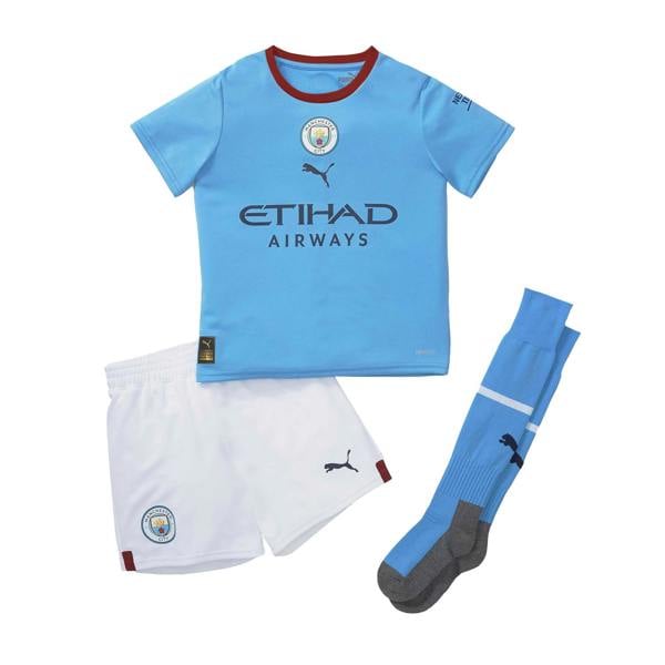 Puma Childrens/Kids Manchester City FC Top & Bottom Set - Blue/Red - 