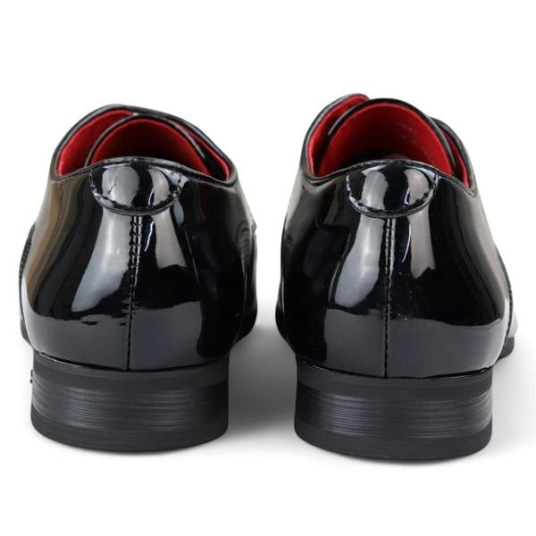 Dolcetto Men’s Pointed Toe Formal Lace Up Perforated Shoes