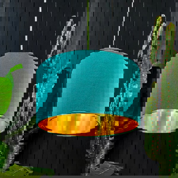 love Frankie velvet lampshade in jade with gold lining