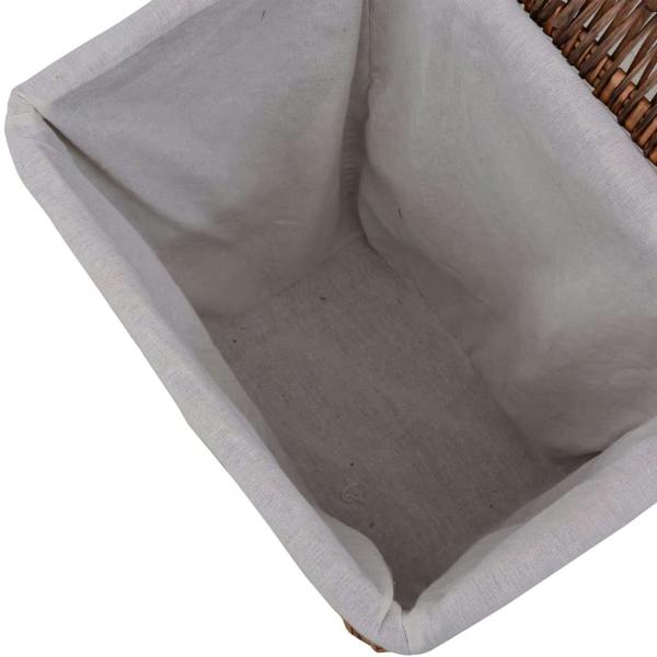 Berkfield Laundry Basket Brown Willow