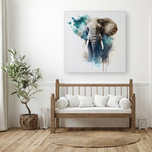 Warren Reed Majestic Elephant Splashart Canvas