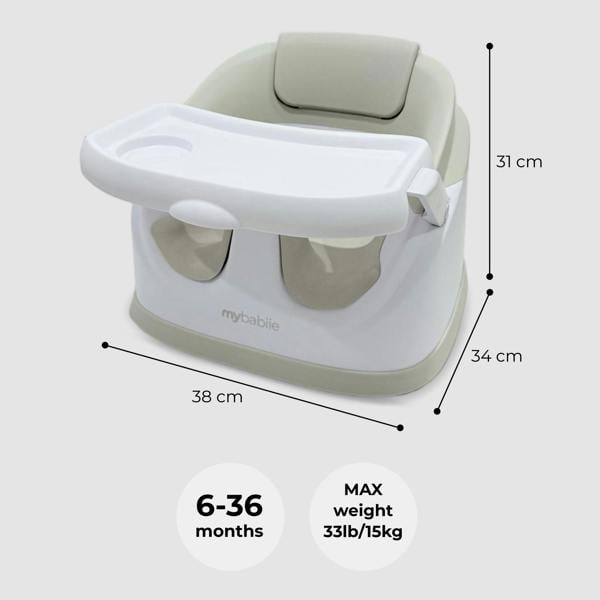 My Babiie MBHCB 2-in-1 Baby Booster Seat - Oatmeal