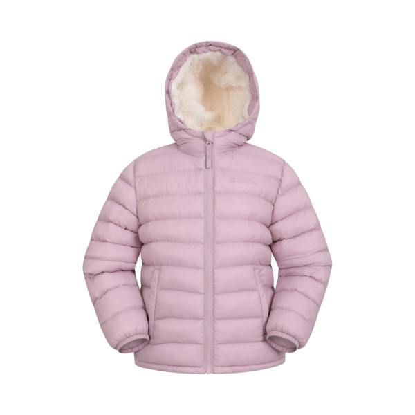 Mountain Warehouse Childrens/Kids Seasons Faux Fur Lined Padded Jacket - Pale Pink - 