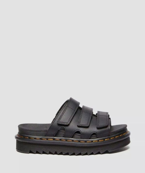 Dr. Martens Raine Athena Leather Women's Black Slides