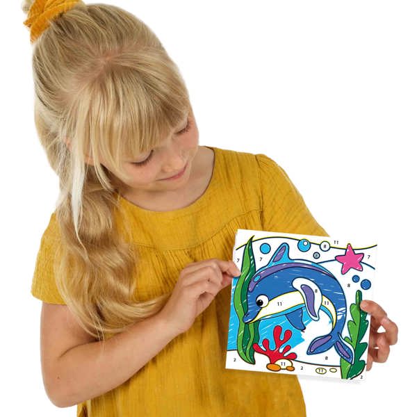 SES Creative Colour by numbers - Triangular grip colouring pens