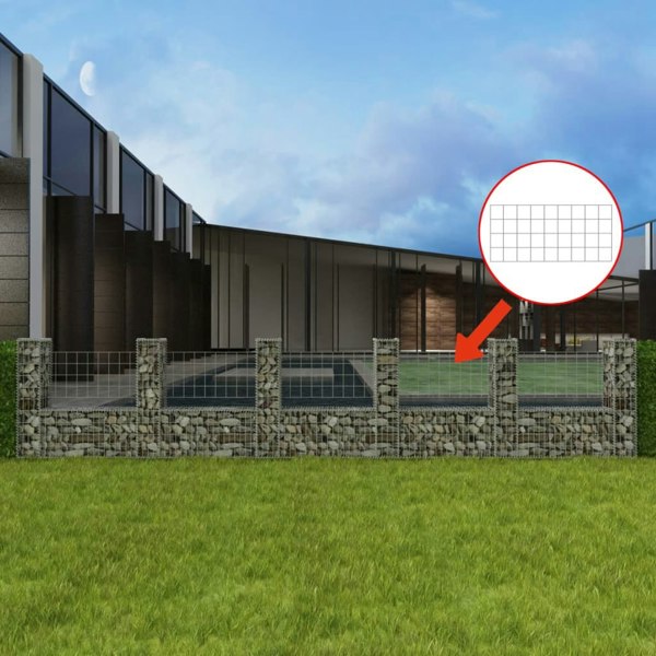 Berkfield Gabion Basket U-Shape Galvanised Steel 570x20x100 cm