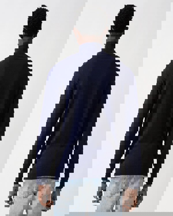 HUGO San Quintus-C Mens 1/4 Zip Pullover - Navy 418