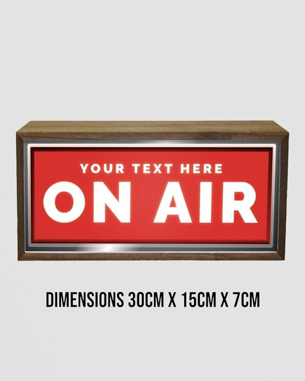 Personalised Light Box Sign – On Air LED Display for Creators & DJs