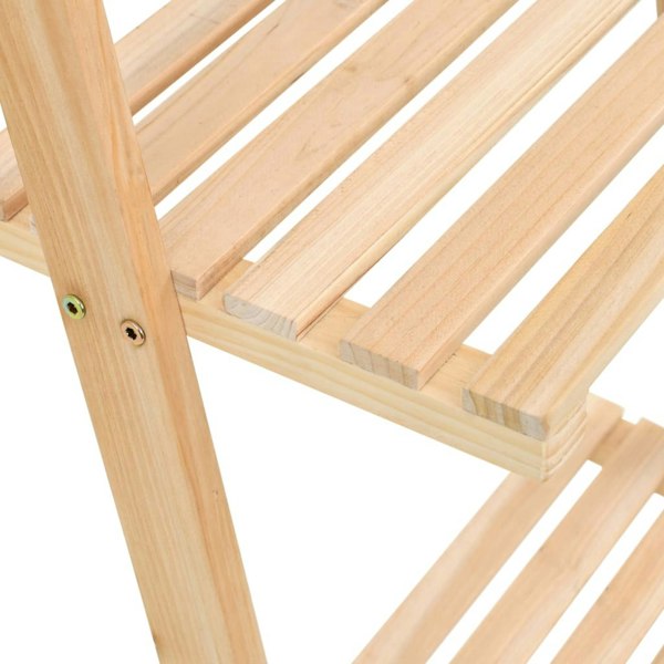 Berkfield Ladder Wall Shelf Cedar Wood 41.5x30x176 cm