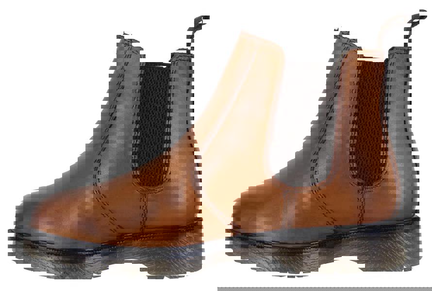 Frank James Nasbey Mens Classic Pull On Dealer Chelsea Leather Ankle Boots