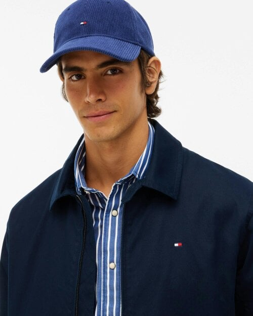 Tommy Hilfiger TH Flag Cord Mens 6 Panel Cap - Preppy Navy