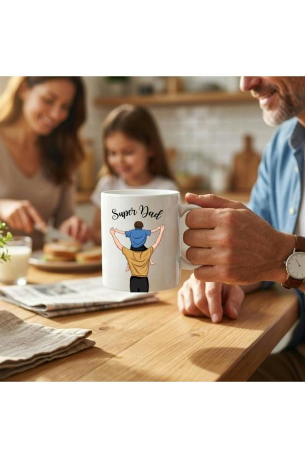 Dyzi Super Dad Mug Ceramic Coffee Cup