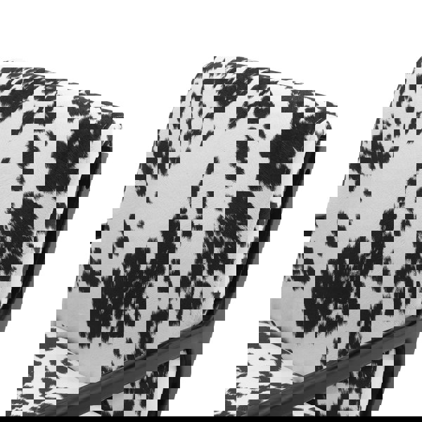 Living and Home Leopard Print Velvet Upholstered Armchair