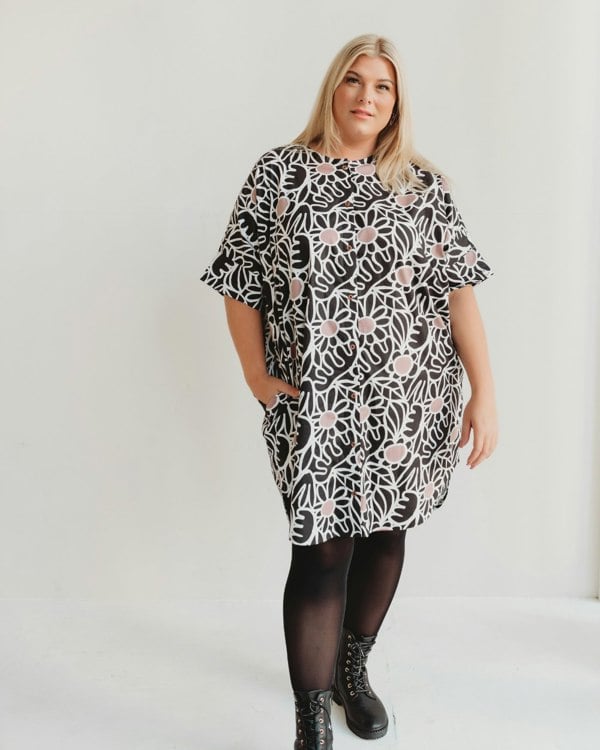 Nina Multicolour Floral Print Midi Dress- image 1
