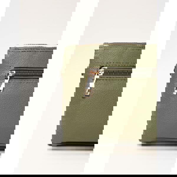 Blue Vanilla Detailed Zip Up Purse With Detachable Strap