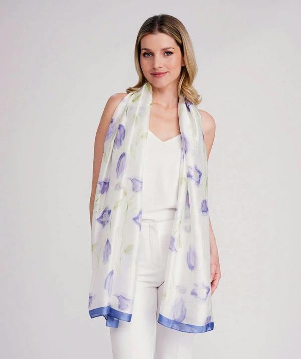 Pia Rossini Blossom - Satin Silk Scarf