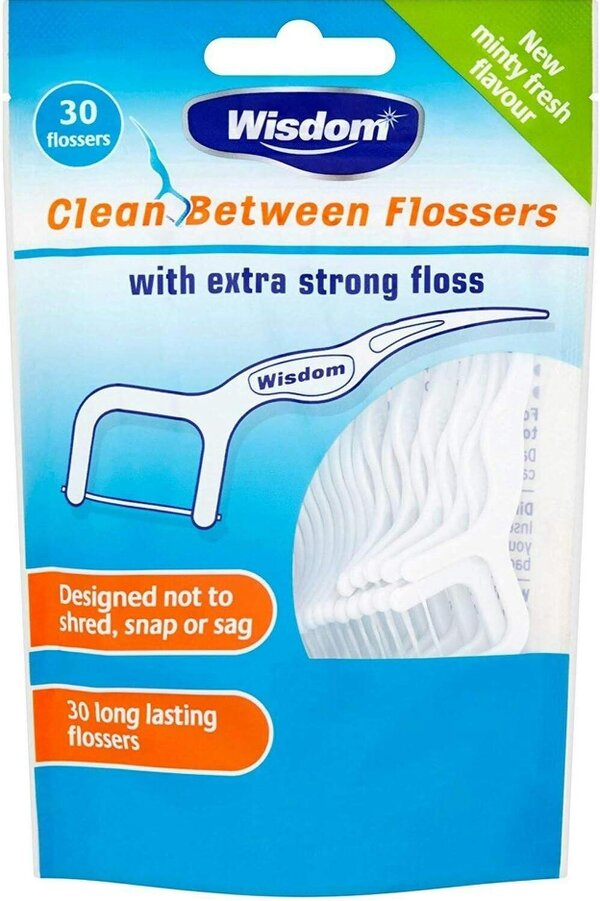 Wisdom Clean Between 30 Flossers, Pack of 5