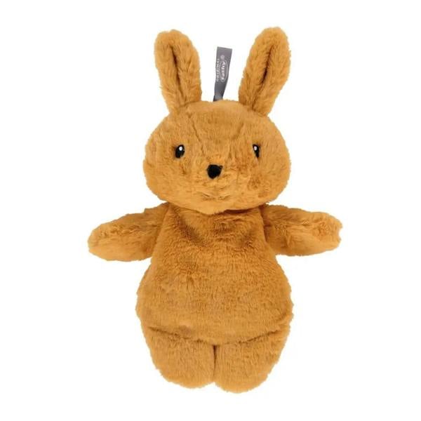 Cute tan plush rabbit on Fashy grape seed heat pack