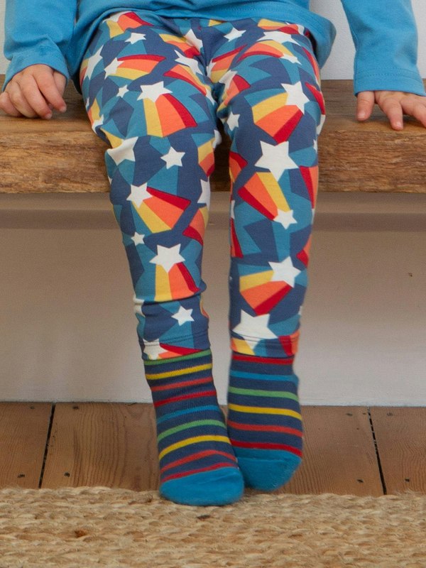 Kite Boys Organic Tiger Face Grippy Socks Fern