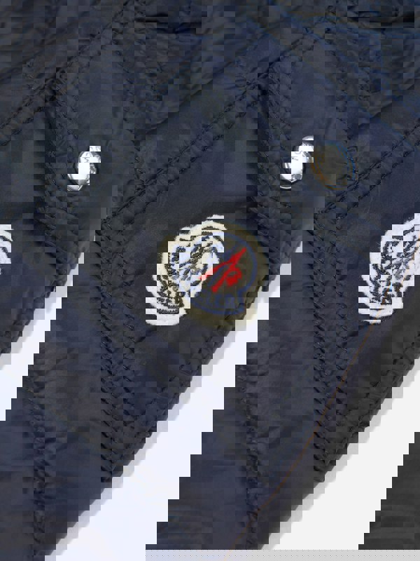 Moncler Enfant Boys Down Padded Lauros Jacket in Navy