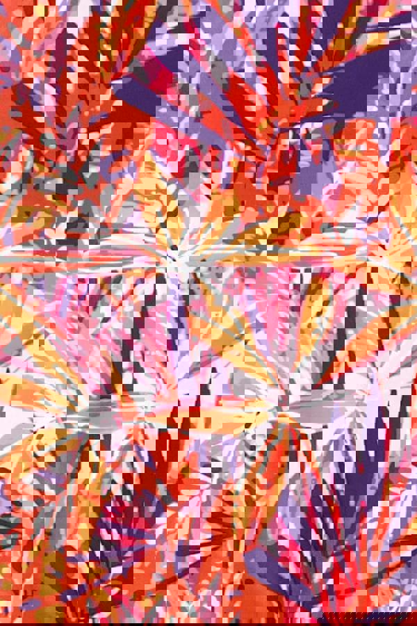 Leaf Ruched Front Tankini Top