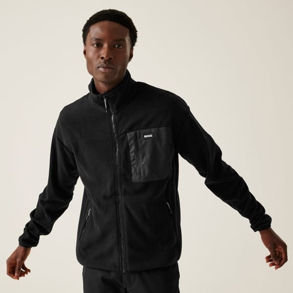 Regatta Mens Frankie Full Zip Fleece Jacket - Black