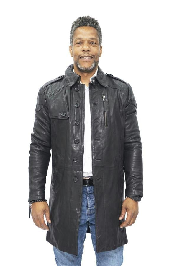 Infinity Leather Mens Leather Trench Coat-Hamburg