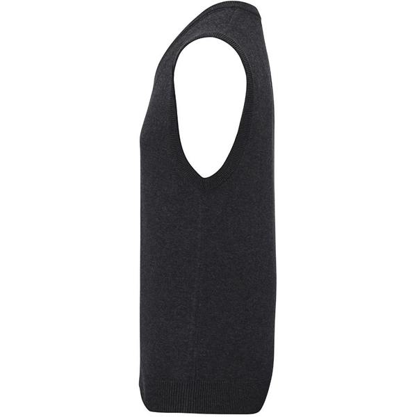 Premier Mens Sleeveless Cotton Acrylic V Neck Sweater - Charcoal