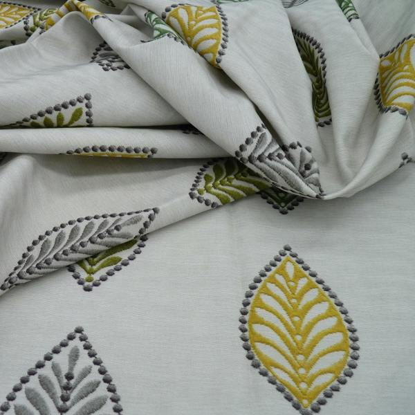 Ollie fabric close-up in Green
