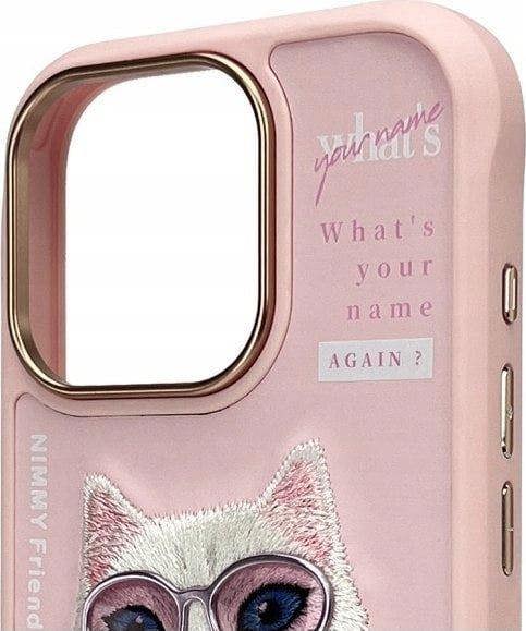 Nimmy Friends Cool & Cute 2.0 Cat Case for iPhone 16 Pro 6.3" Pink - N-KM-iP16-Pro-04