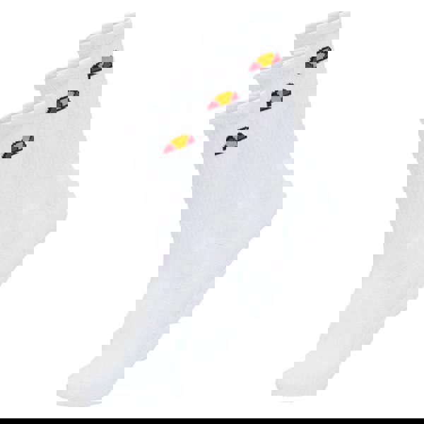 Ellesse Mens Tisbi Logo Crew Socks (Pack of 3) - White - 