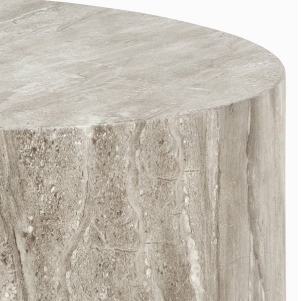 Furniture To Go Dice Round Coffee Table Set in Grey Marble Effect