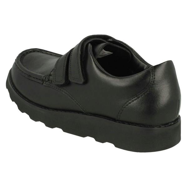 Clarks Boys Clarks Hook And Loop Fastening Formal Shoes Crown Tate