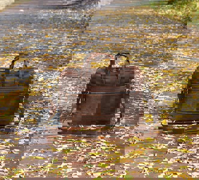 Touribag Genuine Leather Briefcase With Multiple Pockets