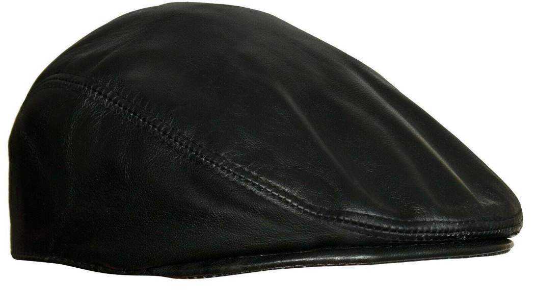 Infinity Leather Mens Leather Peaky Blinders Newsboy Flat Hat