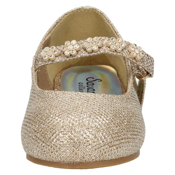 Savannah Girls Savannah Flat Ballerinas With Flower Diamante Trim